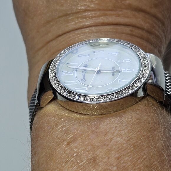 Silver Tone Sarah Coventry Watch Magnetic Band Fits 5\
